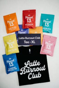 buy Latte Burnout Club t-shirt XL online