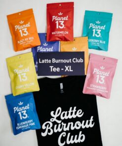 buy Latte Burnout Club t-shirt XL online